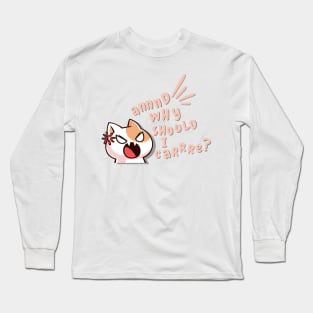 Angry Cat Yelling Long Sleeve T-Shirt